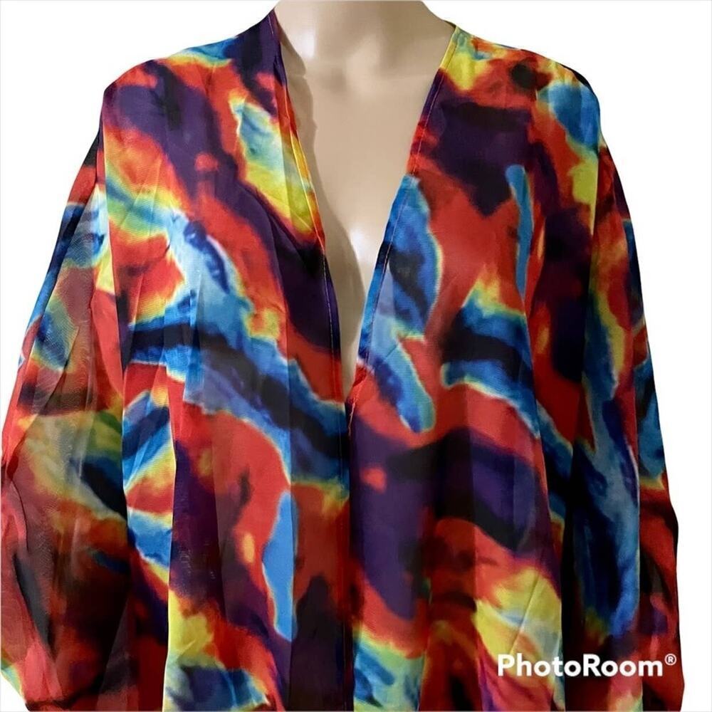 Print Oversized Maxi Dress Beach Cover up - Picture 4 of 5